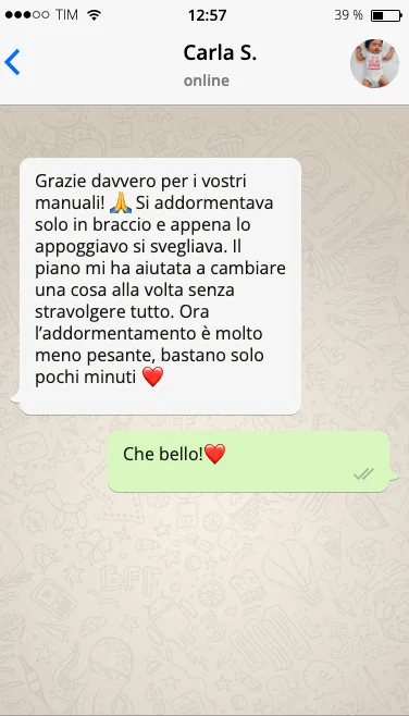 Testimonianza WhatsApp sul Piano 7 Notti