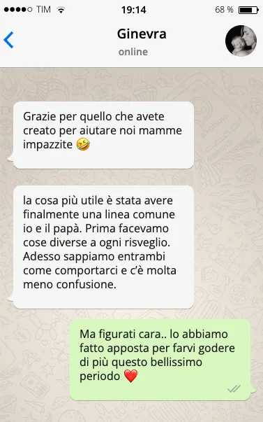 Testimonianza WhatsApp sul Piano 7 Notti